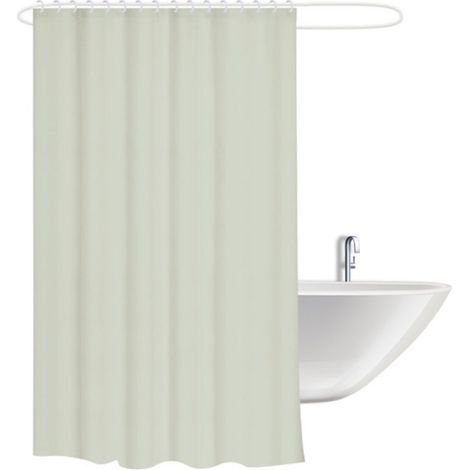 1 Doublure de rideau de douche PEVA, 12 œillets antirouille, imperméable, pour baignoire et cabine jusqu'à 180 cm (1/5)