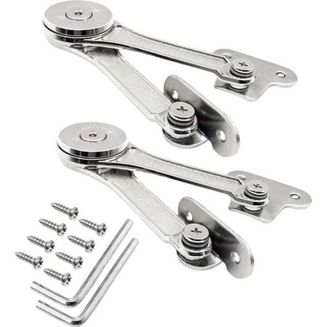 Charnières de support 2 pièces, hauteur réglable, pour portes de meubles, OUYLAF (1/4)