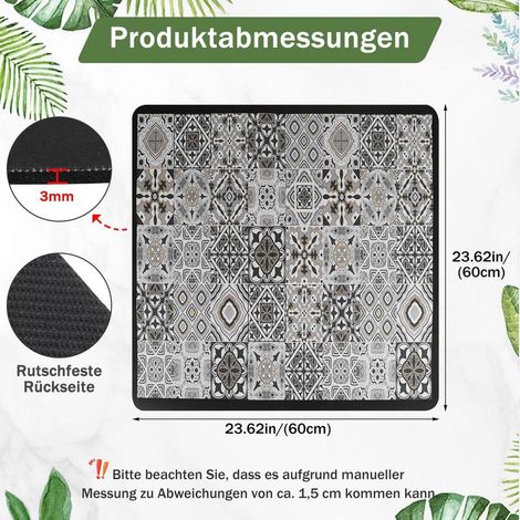 Waschmaschinenabdeckung, Waschmaschinenmatte, 60 x 60 cm, rutschfeste Schutzabdeckung, wasserdichte Trocknermatte für Waschküche und Küchenarbeitsplatte (1/4)