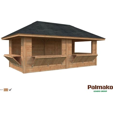 Abri de jardin en bois Bianca 16,6 m2 Set 112 Traité Marron (1/4)