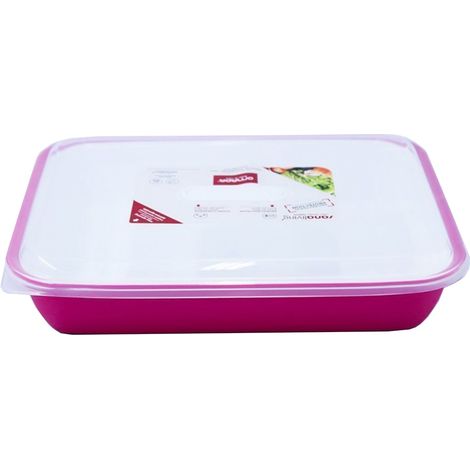 Ciotola con tappo  scodella da cucina moderna in tinta unita con levetta Open/Closed -1.5 lt / Fucsia (1/5)