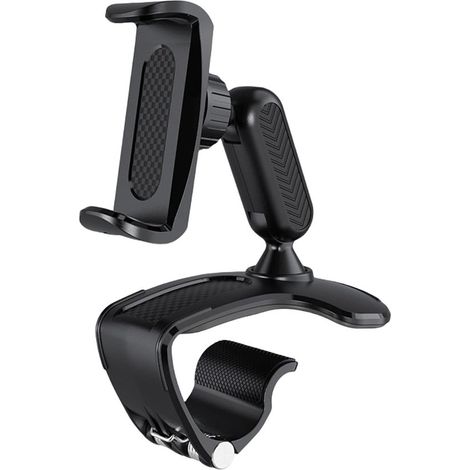 Soporte universal para teléfono móvil para el salpicadero del coche，Rotación de 360°，Abrazadera ajustable，Navegación GPS (1/5)