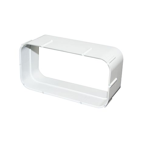 Empalme Rectangular de PVC Blanco 100 Salida Gases 110104 0510 (1/2)