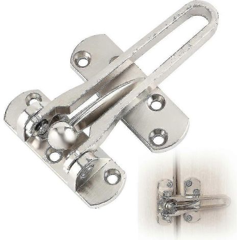 Chaîne de sécurité pour porte avant avec battant, finition nickel brossé (1/5)