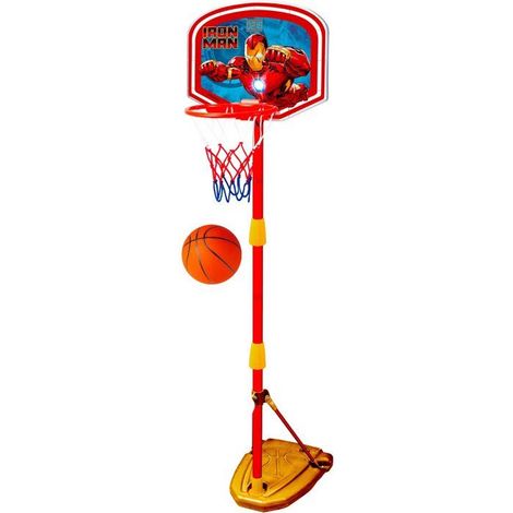 Panier de basket-ball - MARVEL - Iron Man - Réglable avec effets sonores et lumineux - 100-160 cm (1/4)