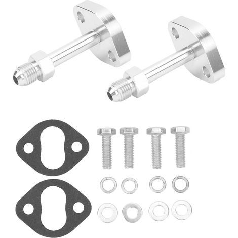 Juego de 2 bridas y tornillos M6 para adaptar y restringir el suministro de aceite del turbocompresor CT12 CT20 CT26.