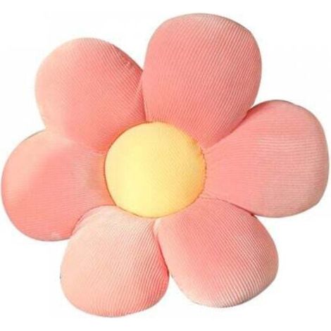 Flower-shaped pillow cushion, 15.75-inch six-petal pink flower plush pillow, home decor seat cushion