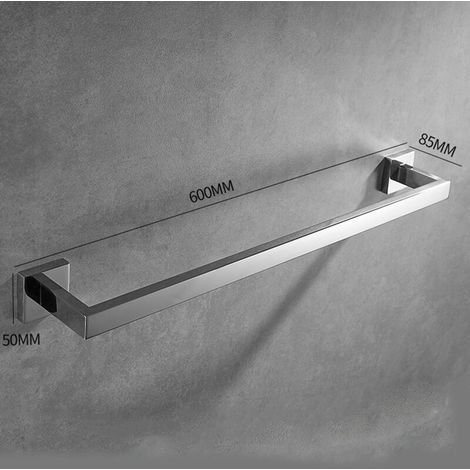 Toallero de 60 cm, toallero moderno de pared, acero inoxidable, accesorios de baño. (1/3)