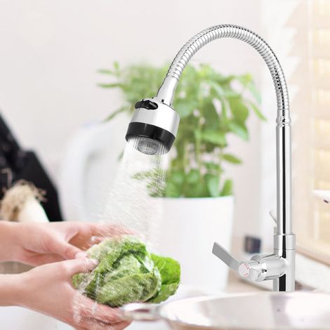Robinet d'évier de cuisine élégant, flexible et universel G1/2 po, à un seul robinet d'eau froide. (1/5)