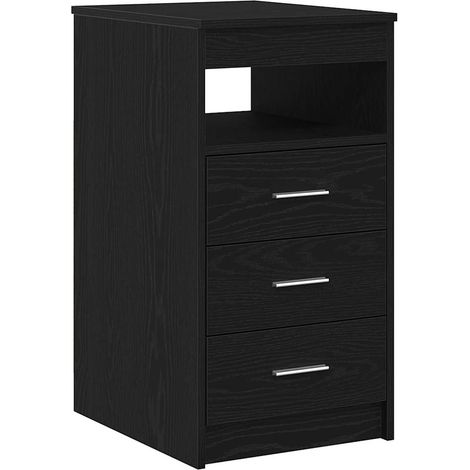 Maison Exclusive - Cajonera de madera contrachapada roble negro 4