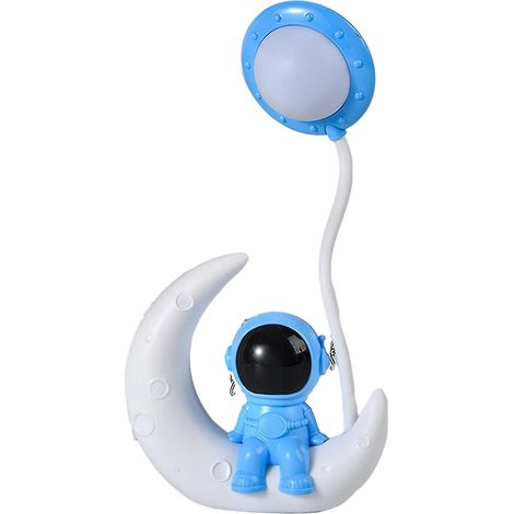 Dimmbare Astronauten-LED-Tischleuchte, Nachttischlampe mit Augenschutz, Schreibtischdekoration, Geschenkidee