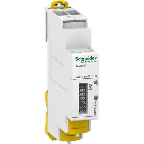 Contatore energia iEM2000 - 1P+N - inserzione diretta 40A - con visualizzatore - A9MEM2000