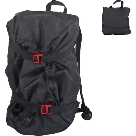Jeffergarden Kit de corde d'escalade, sac à bandoulière pliable pour Camping en plein air randonnée (noir) (1/4)