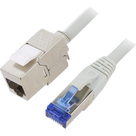 Cable reseau RJ45 male S-FTP 6a gris 5m