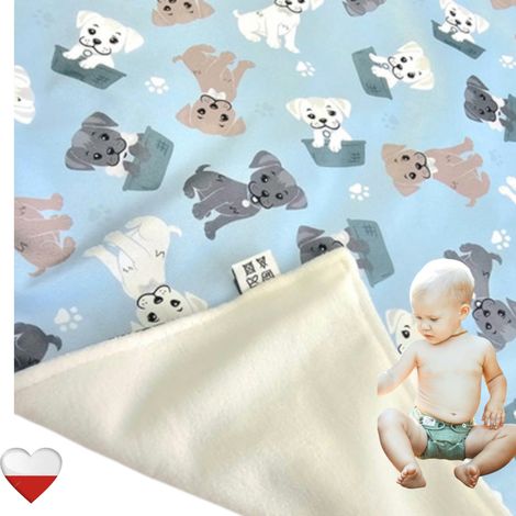 Wickelauflage für blaue Hunde, wiederverwendbare NappiMe-Matte (1/5)