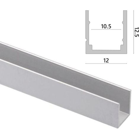 Alcapower Profilo in alluminio per serie Snake Flex, lunghezza 2 metri, dissipazione termica ottimizzata, protezione IP20, dimensioni 12x12.5 mm