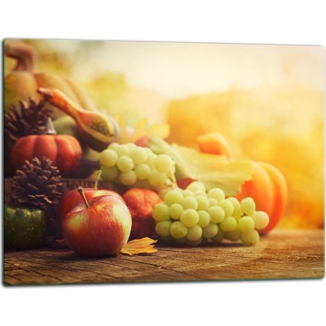 Planche à découper en verre 52x40 fruits