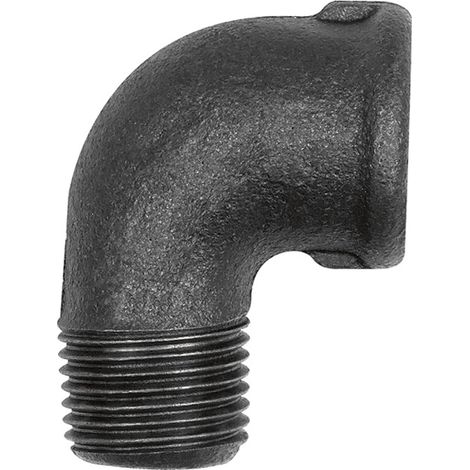 Riegler Winkel 92, 90°, Rp 3/8 i., R 3/8 a., Temperguss schwarz