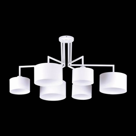 Grand lustre blanc double circuit Kaja Simone K-4331