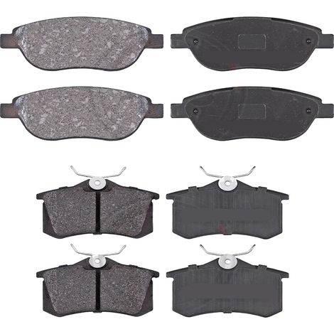 KIT PASTIGLIE FRENO ANTERIORI E POSTERIORI compatibile con CITROEN C4 CACTUS / PASTIGLIE FRENANTI AUTO OEM FDB4066,FDB1083 / SOSTITUZIONE DIRETTA / BASSA POLVERE / SILENZIOSO