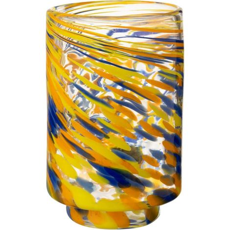 Photophore Vase en Verre "Arun" 25cm Multicolore