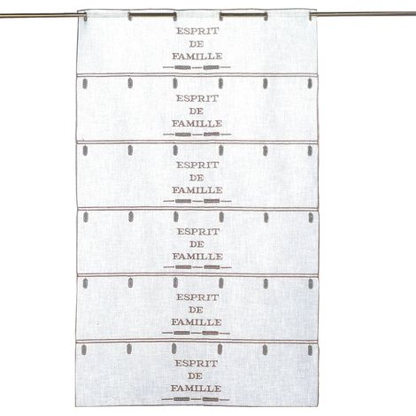 Modulable brodé Esprit de  Famille Taupe 70x160 cm
