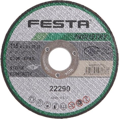 Disco de corte FESTA INDUSTRIA para piedra 115x3x22,2mm 22290.03
