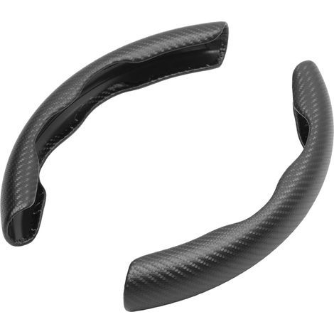 Volant Voiture Jante Grip Fibre Carbone Motif Antidérapant Segmenté Protection Housse pour Camaro Tahoe Silverado Noir (1/5)