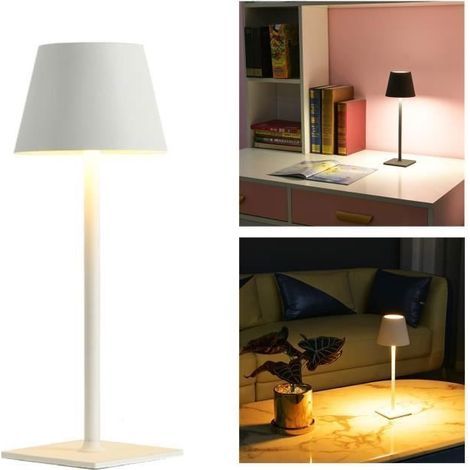 Wireless LED table lamp, waterproof and touch-sensitive, USB rechargeable. Perfect for desks, bars, or setting the mood.