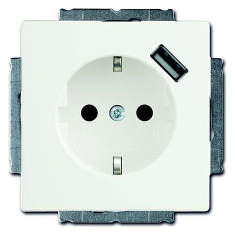 Prise SCHUKO USB Blanc mat 2CKA002011A6182 ABB BJE516461