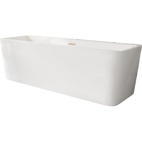 Balneo Baignoire autoportante 170x80cm, rectangulaire, accessoires cuivre, Acrylique thermoformé 3.5mm, avec pieds réglables, ROMA (1/5)