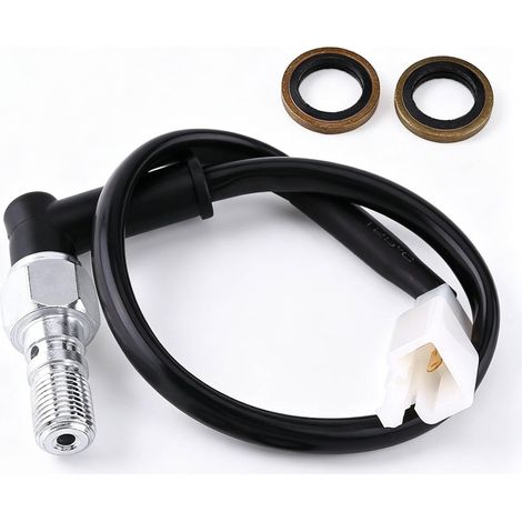 Interrupteur de Frein Hydraulique pour Moto, Contacteur de Pression de Feu Stop avec Rondelles M10x1.25mm (1/5)
