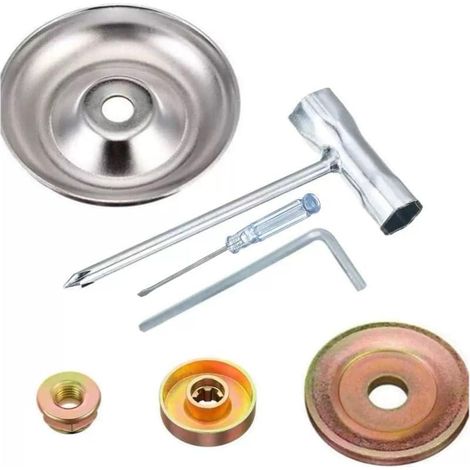 Viabrico kit ecrou Tete debroussailleuse Universelle, 5 PCS Kit de Fixation Universel pour Tête Débroussailleuse débroussailleuse FS55 FS55R FS56 FS56RC FS70R FS80 FS85 FS90 FS90R FS94 FS100RX - (1/5)