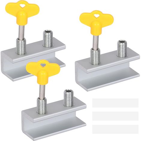 3Pcs Serrure Fenetre Coulissante Serrures de Sécurité de Cadre de Porte pour Fenêtres Verrouillage Coulissantes Réglables (1/5)