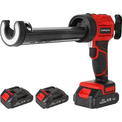 Pistolet à calfeutrer, Contrôle de vitesse variable, Indicateur LED, Avec 2 batteries (1/2)