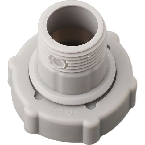 Bouchon de vidange de piscine série P6 de rechange pour Intex – Plastique ABS gris 3,8 cm ID raccord de jardin – Piscine hors sol (1/5)