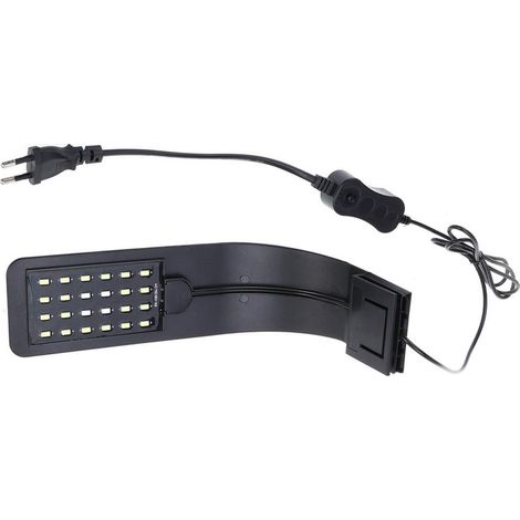 Lampe LED Aquarium Ultra-Fin Lampe à Clip pour Aquarium pour Plante (Noir, Lumière Bleue)-Fei Yu (1/5)