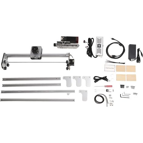 Graveur Laser 20W, Zone de Gravure 420×400mm, Machine de Découpe en Alliage d'Aluminium et Acrylique, Graveuse Professionnelle 100-240V avec Fiche UE (1/5)
