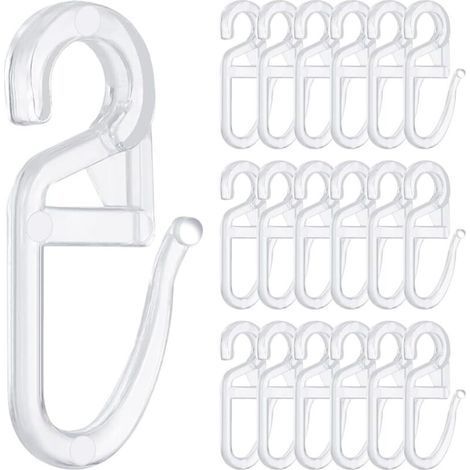 CSPARKV 150 Pièces Crochets À Rideaux Avec Œillets, Crochet Rideau De Ø 6 Mm, Crochet De Rideaux Plastique, Crochet Rideau Rail Pour Rails Et Tringles À Rideaux Accessoire De Rideaux(Transpar (1/5)