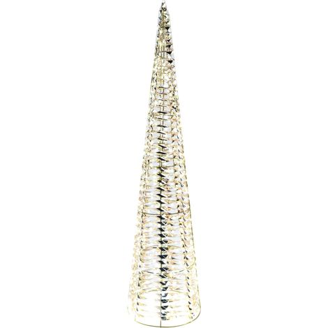 Albero decorativo cono in metallo e plastica con luci Led per decorazione natalizia -180 cm (1/4)