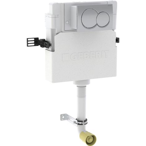 Geberit Alpha 440mm H Concealed Cistern with Alpha01 Chrome Round Flush Plate