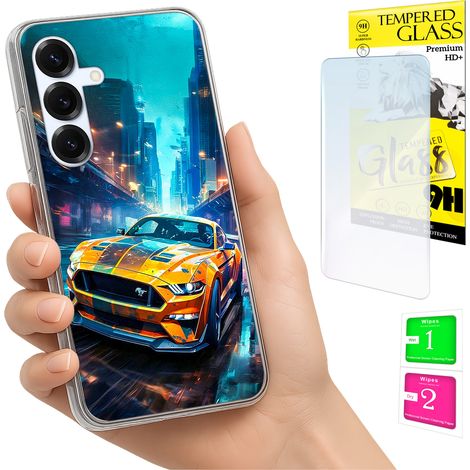 Custodia per Samsung Galaxy S25 FE, cover fotografica, cover posteriore + vetro 9H (1/5)