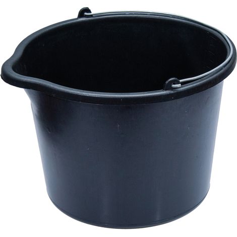 Secchio, contenitore, da costruzione, in plastica, nero, capacità ABUD4 16 l