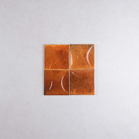 Faience Effet Zellige Terracotta HANOI Burnt Red 10x10cm Arco (1/2)