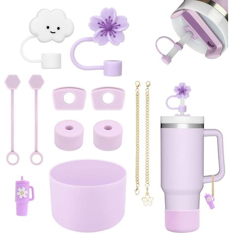 Kit d'accessoires pour gourde 1.2L et 850ml, 11 pièces, violet (1/5)