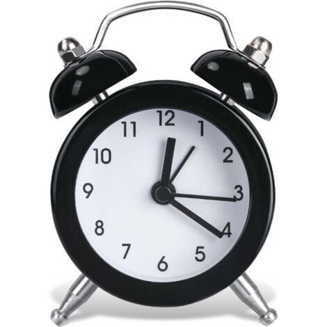 Classic Bell Alarm Clock, Mini Retro Alarm Clock, Powerful Battery Operated Bedside Alarm Clock - Silent Retro Analog Alarm Clock for Bedroom and Living Room XXW (1/4)