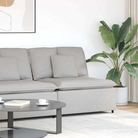 Modulares Sofa Mittelmodul mit Kissen Wolkengrau 100 cm (1/5)