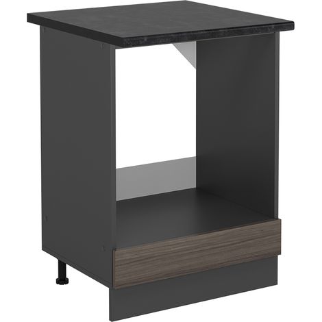 Herdumbauschrank R-Line, Edelgrau, 60 cm , AP Anthrazit, Vicco