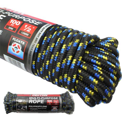 Dekton Utility Diamond Braided Polypropylene Multi Purpose Rope 13mm X 30m (1/5)