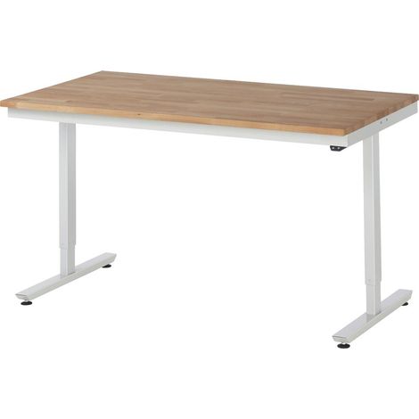 RAU Arbeitstisch adlatus 150 elektrisch höhenverstellbar Buche-Massiv-Platte 1500 mm x 800 mm (1/3)